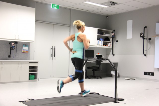 Rachel running on treadmill